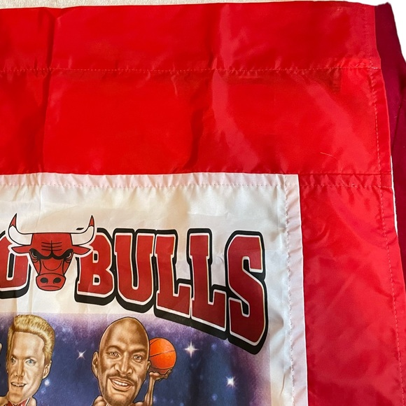 Vintage Chicago Bulls 1998 Championship Flag Banner Caricature NBA Finals Jordan - Picture 9 of 16